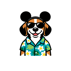 Magic Tricolor Beagle - Bordered Artwork