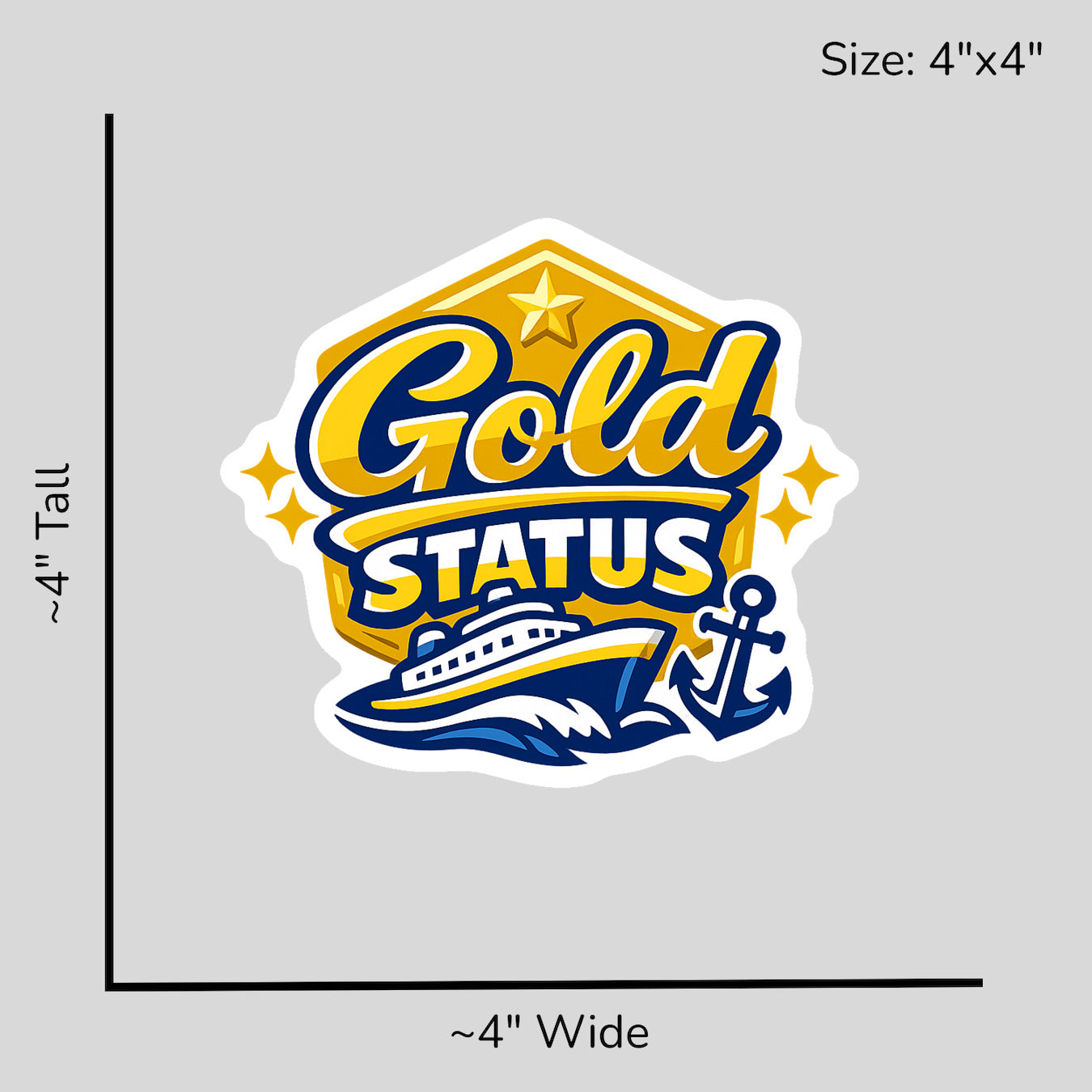 Gold Status Cruiser - Size Reference Mockup