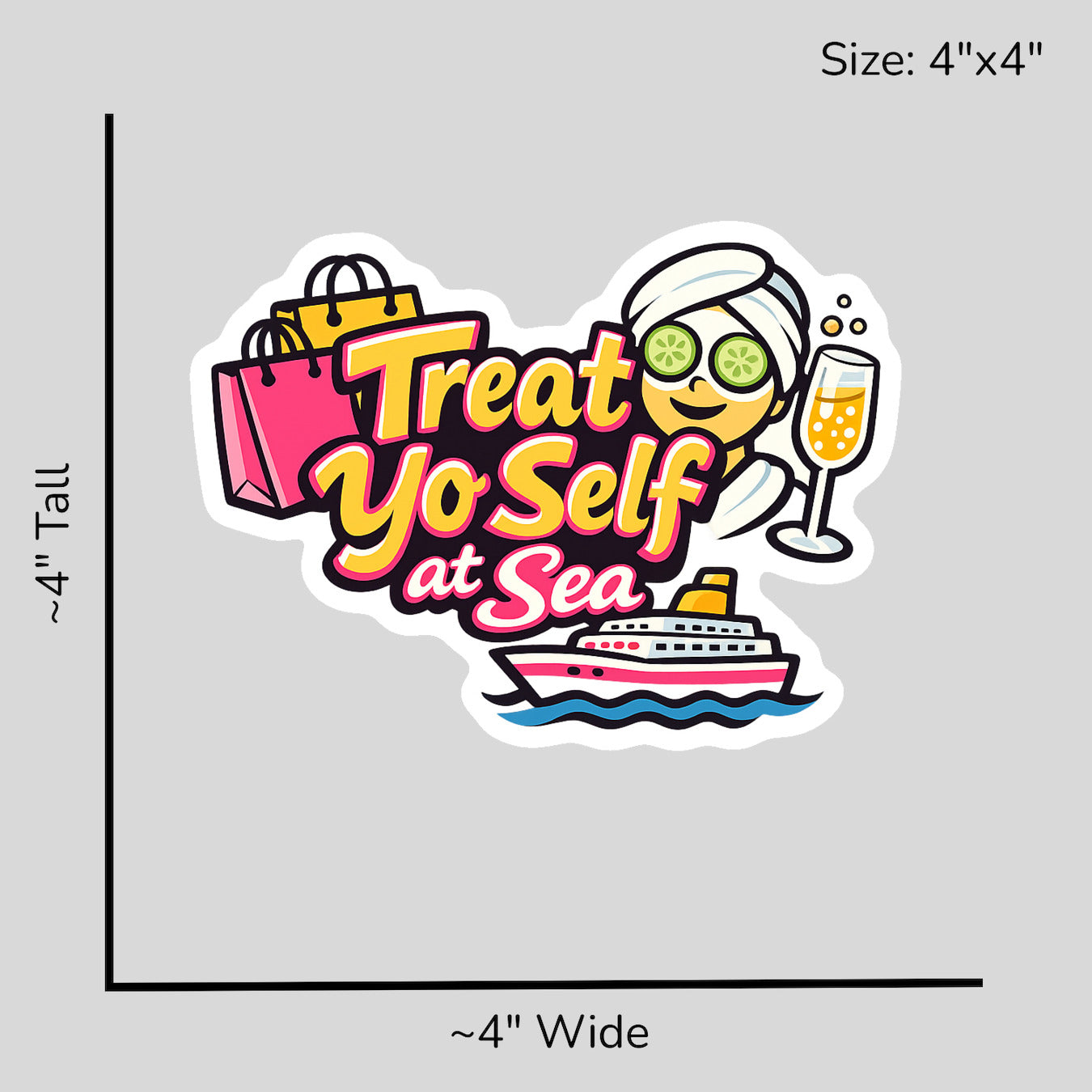 Treat Yo Self at Sea - Size Reference Mockup
