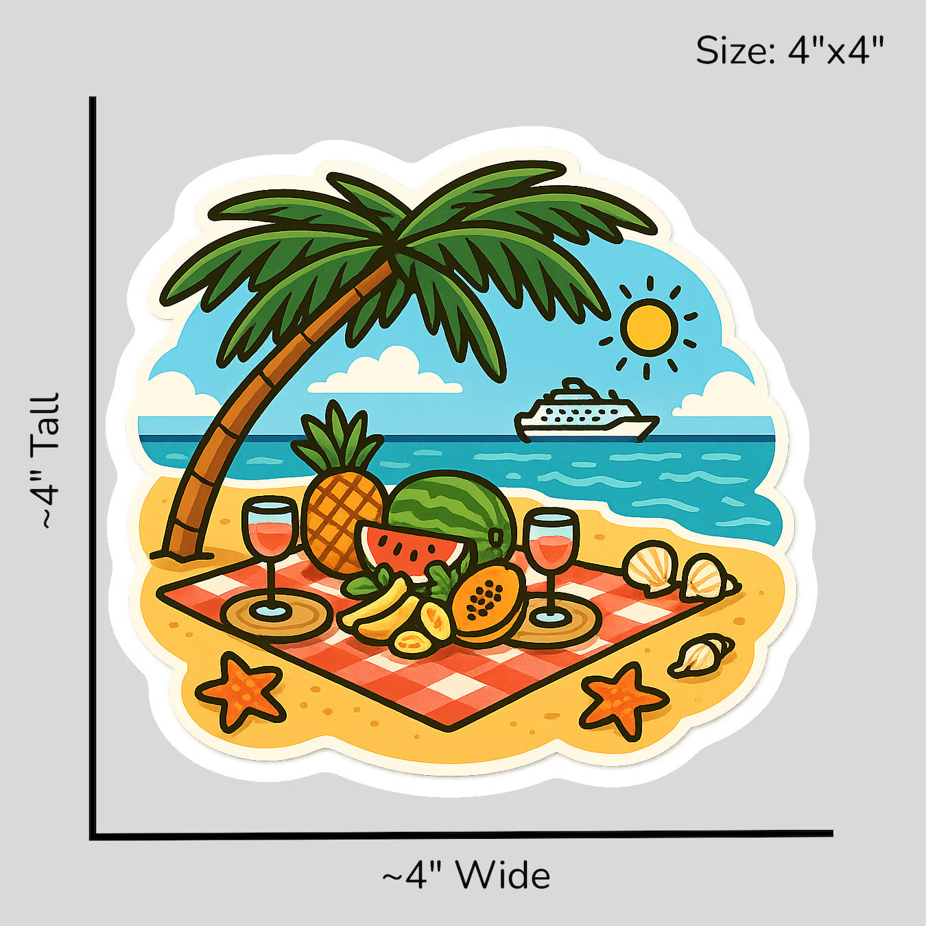 Tropical Honeymoon - Size Reference Mockup