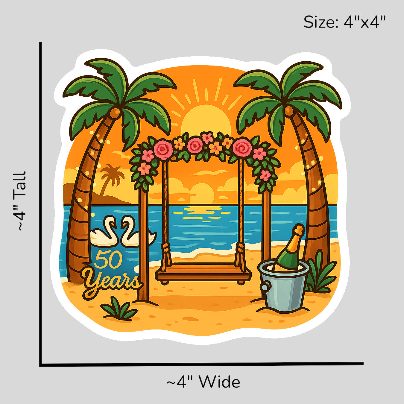 50 Golden Years - Size Reference Mockup