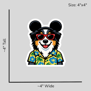 Magic Black Australian Shepherd - Size Reference Mockup