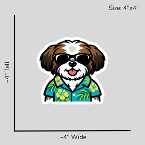 Tropical Brindle Shih Tzu - Size Reference Mockup