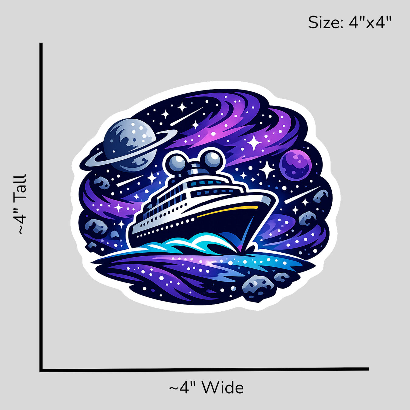 Galaxy Explorer Cruise - Size Reference Mockup
