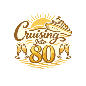Cruising Into 80 - Bordered Artwork