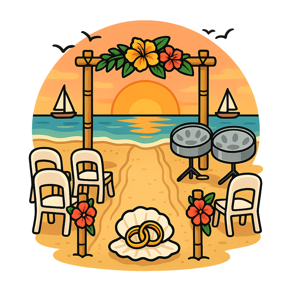 Island I Do - Bordered Artwork