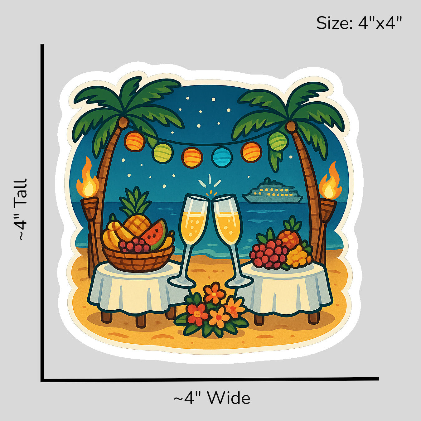 Caribbean Celebration - Size Reference Mockup