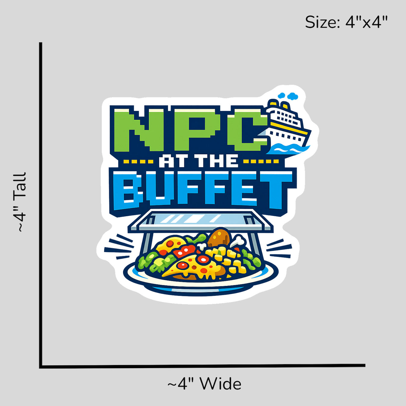 NPC at the Buffet - Size Reference Mockup