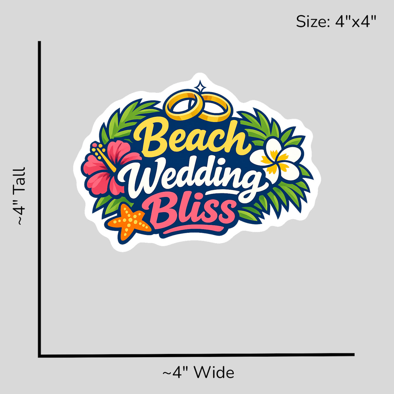 Beach Wedding Bliss - Size Reference Mockup