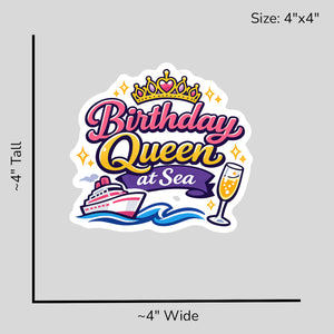 Birthday Queen at Sea - Size Reference Mockup