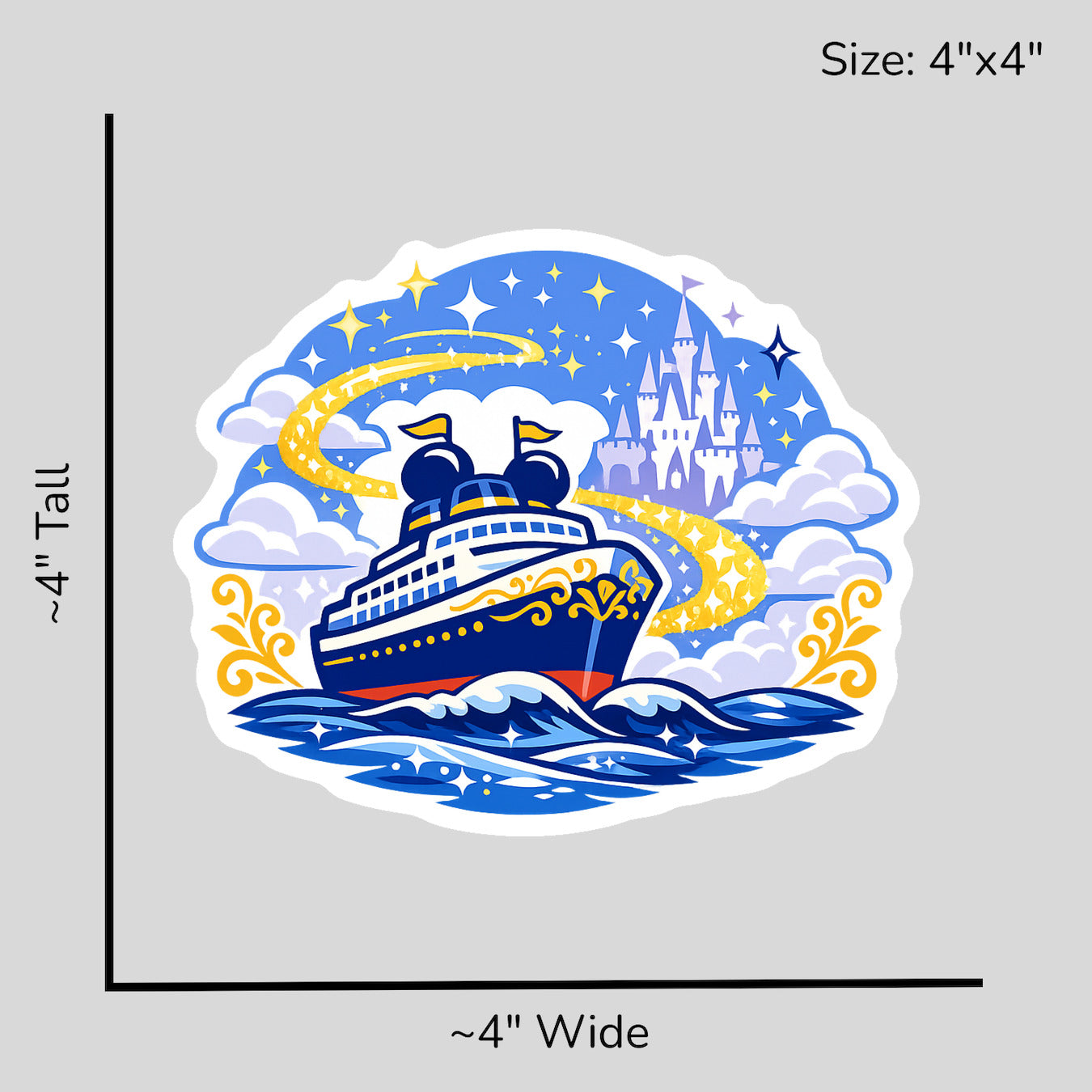 Magical Castle Voyage - Size Reference Mockup