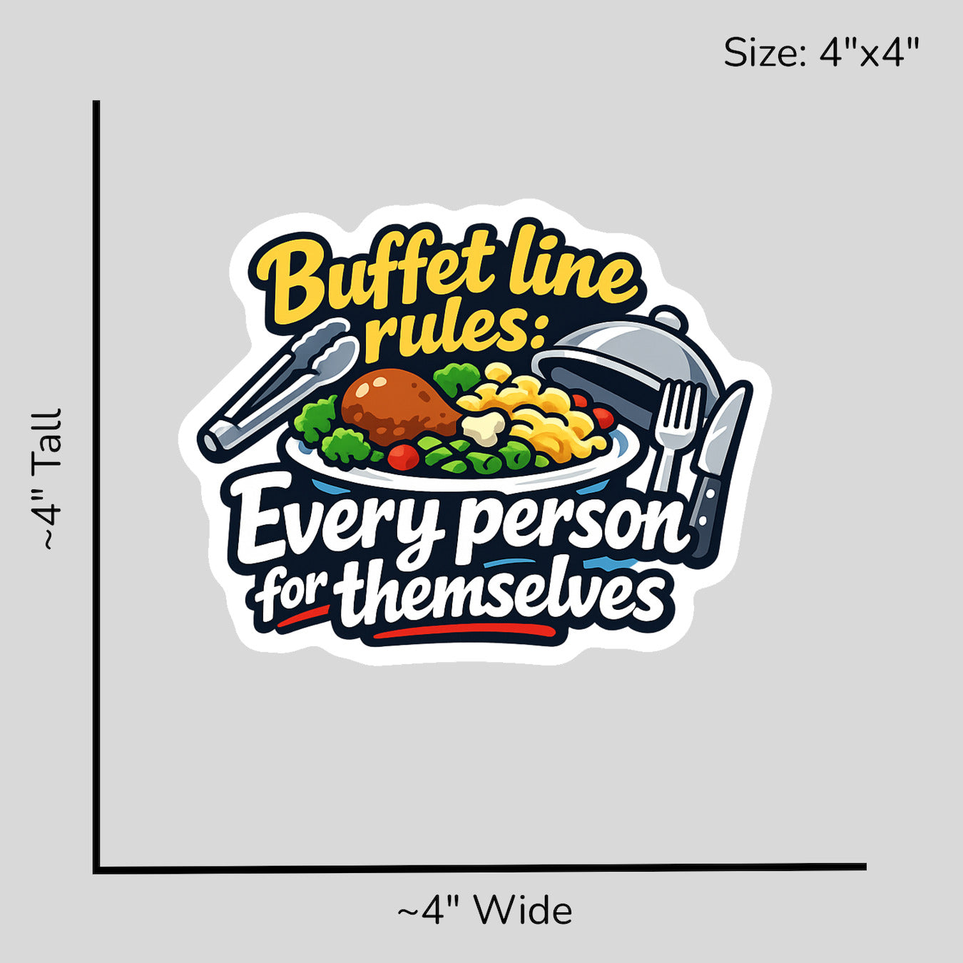 Buffet Line Warfare - Size Reference Mockup
