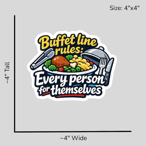 Buffet Line Warfare - Size Reference Mockup