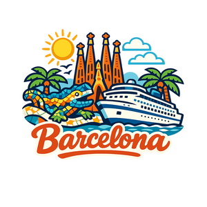 Barcelona Brilliance - Bordered Artwork