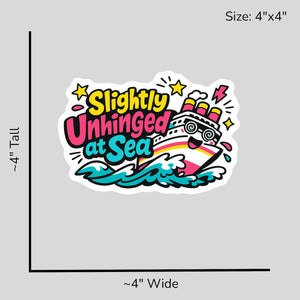 Slightly Unhinged at Sea - Size Reference Mockup