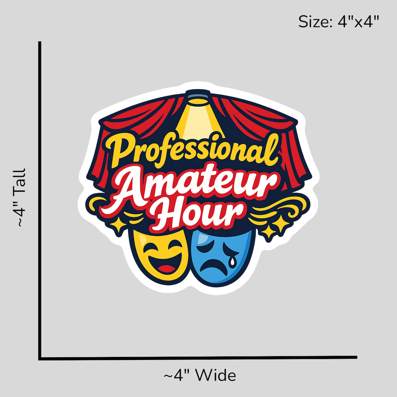 Professional Amateur Hour - Size Reference Mockup