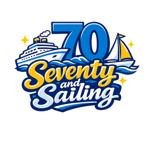 Seventy and Sailing - Bordered Artwork
