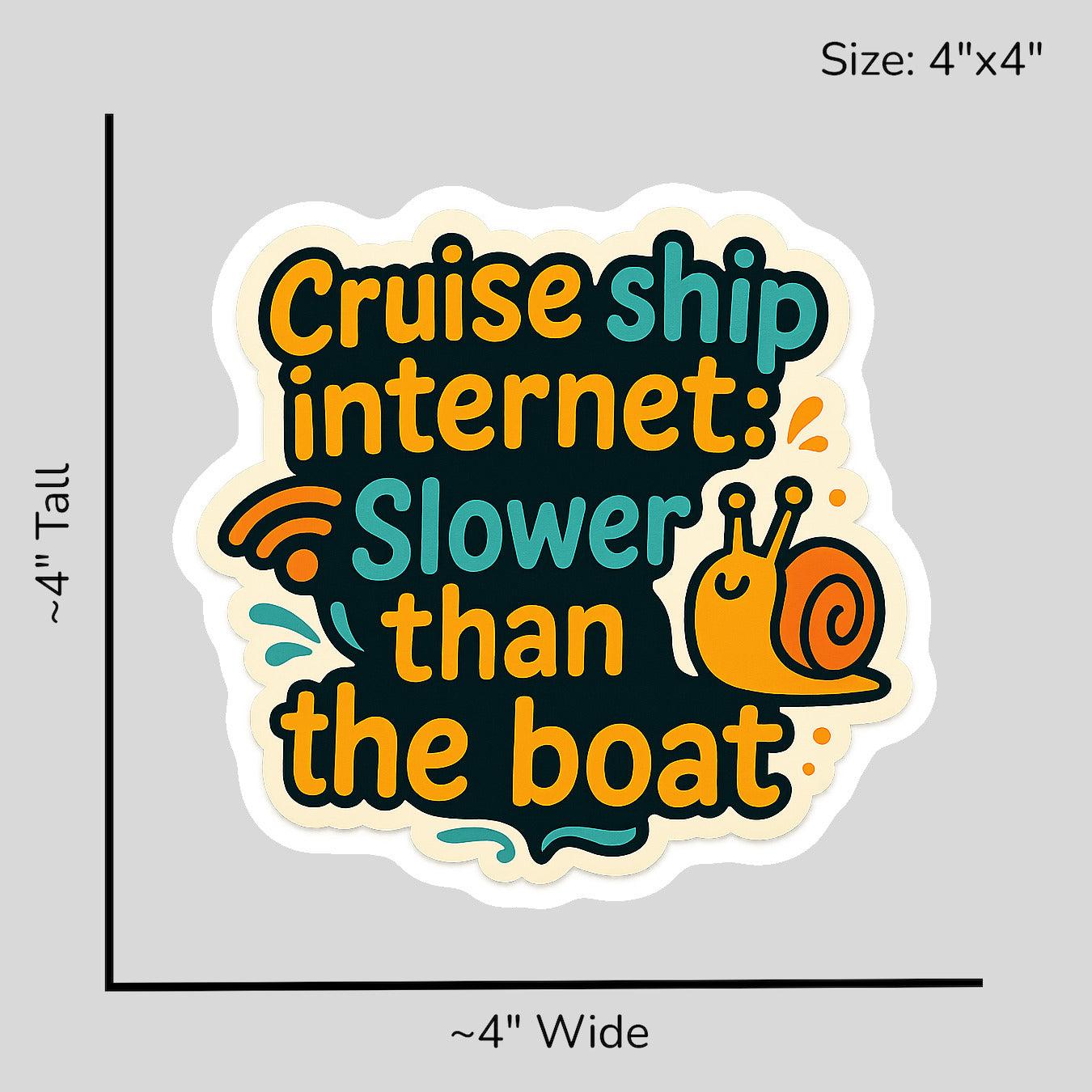 Slower Than Boat Internet - Size Reference Mockup