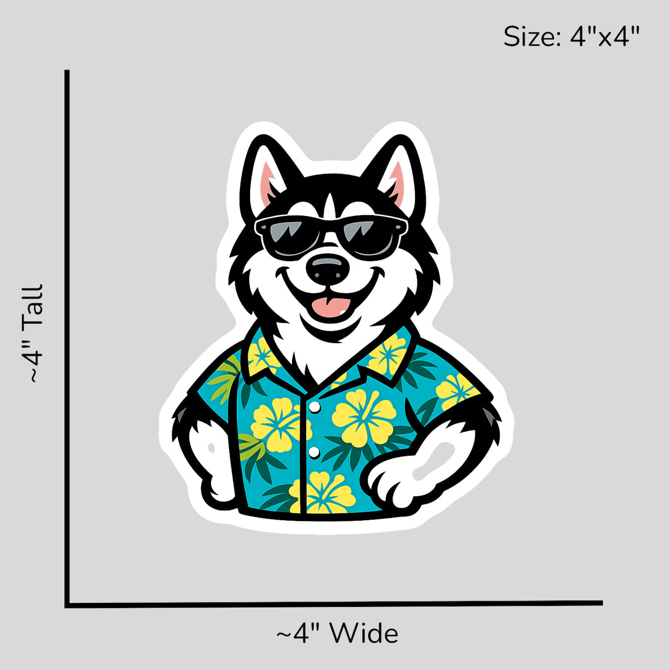Tropical Black Husky - Size Reference Mockup