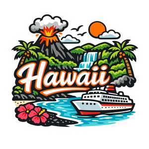 Hawaiian Paradise - Bordered Artwork