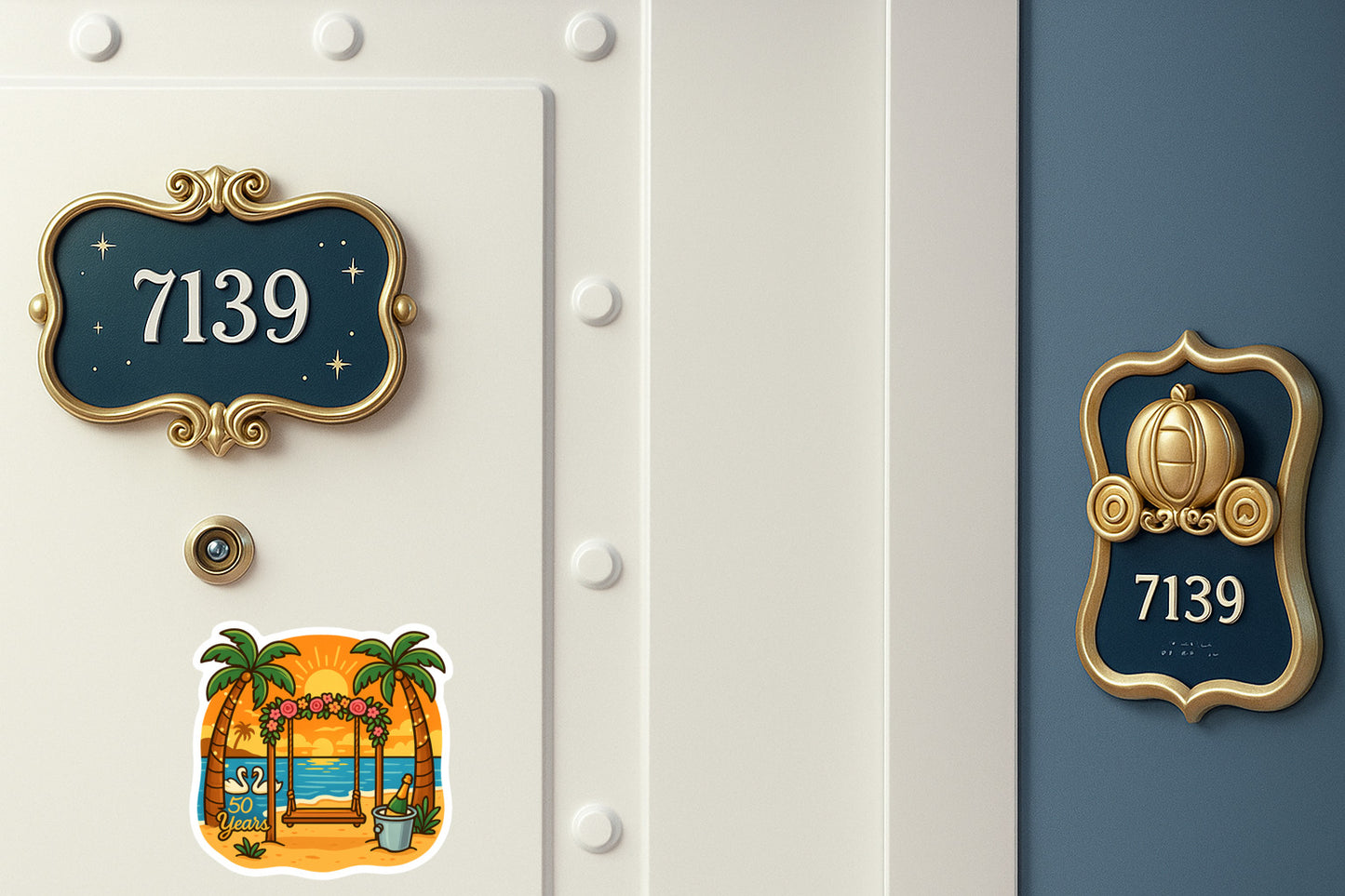 50 Golden Years - Door Style 2 Mockup