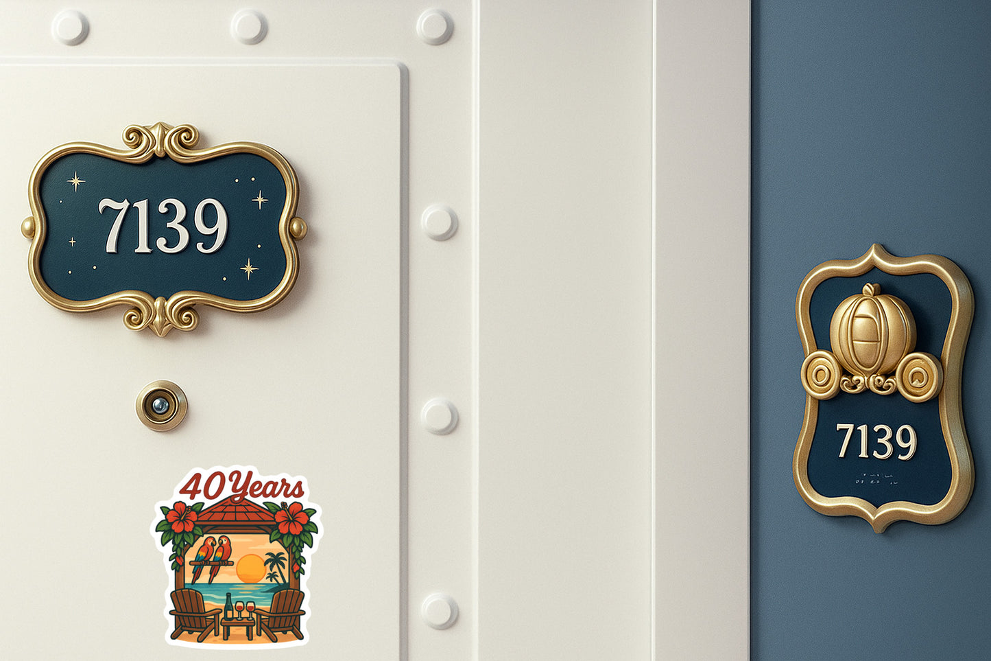 40 Ruby Years - Door Style 2 Mockup