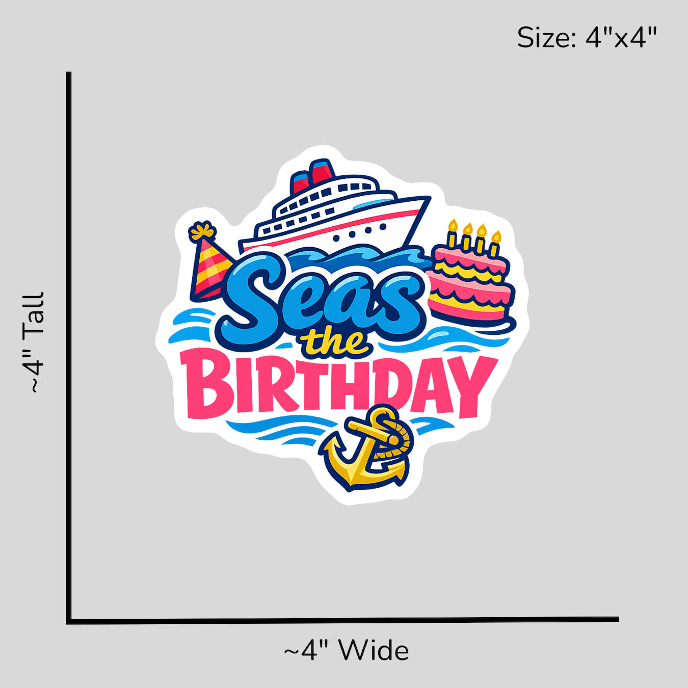 Seas the Birthday - Size Reference Mockup