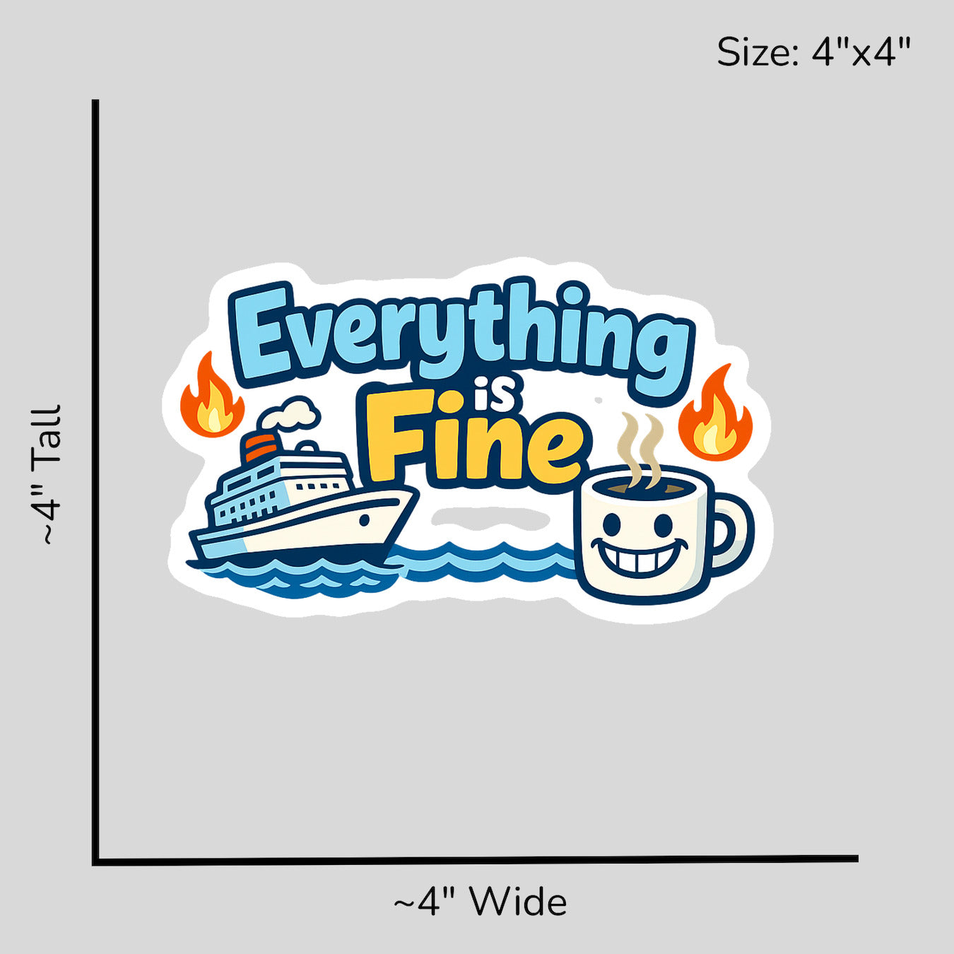 Everything is Fine - Size Reference Mockup