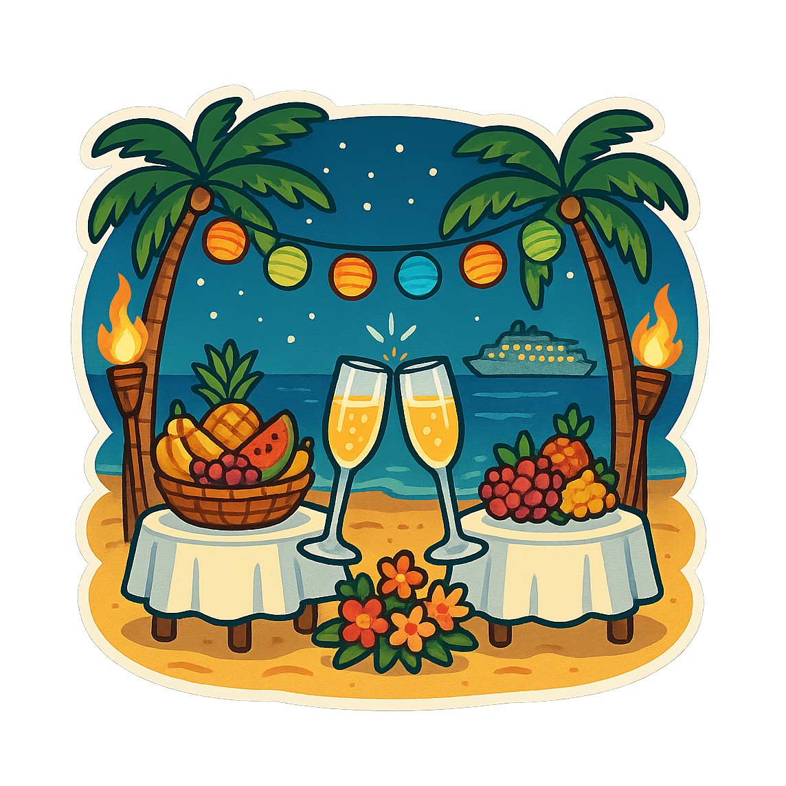 Caribbean Celebration - Bordered Artwork