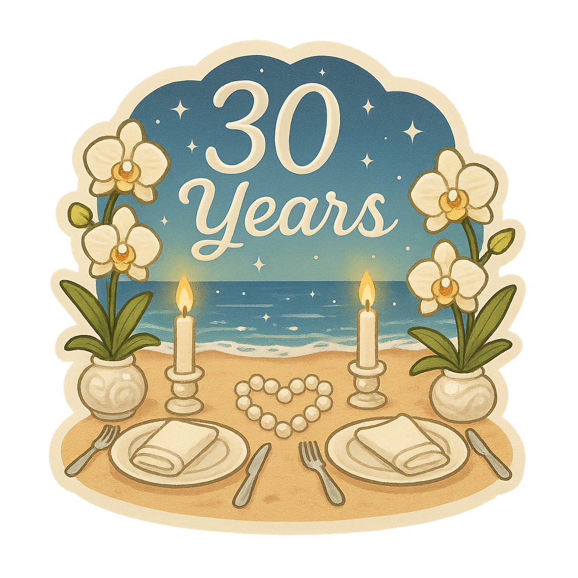 30 Pearl Years - Bordered Artwork