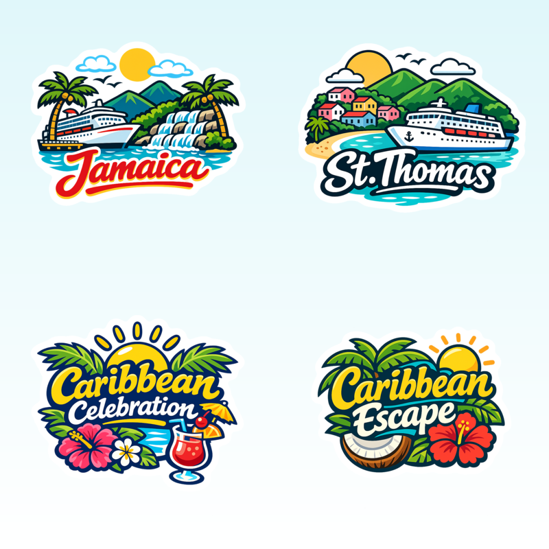 Caribbean Cruise Door Magnets