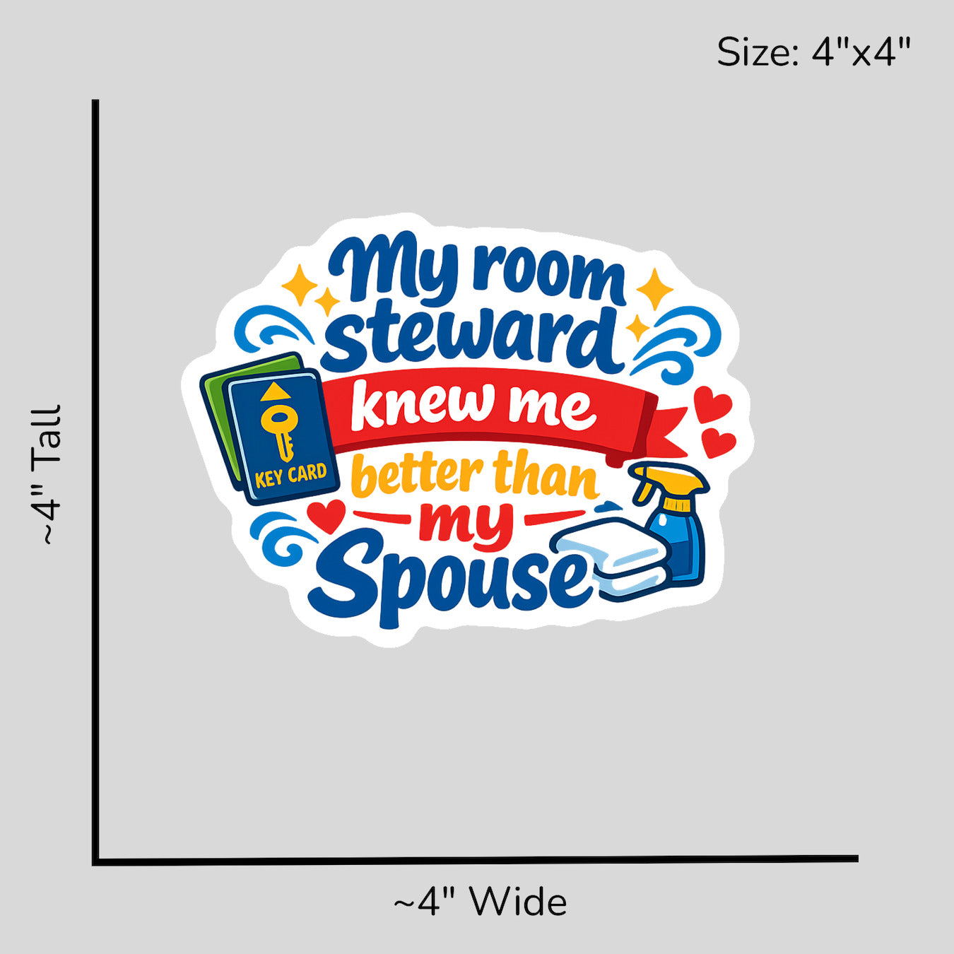 Room Steward Knows Best - Size Reference Mockup