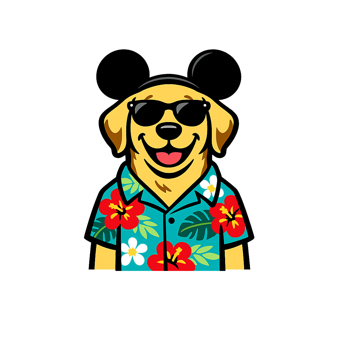Magic Yellow Lab - Bordered Artwork