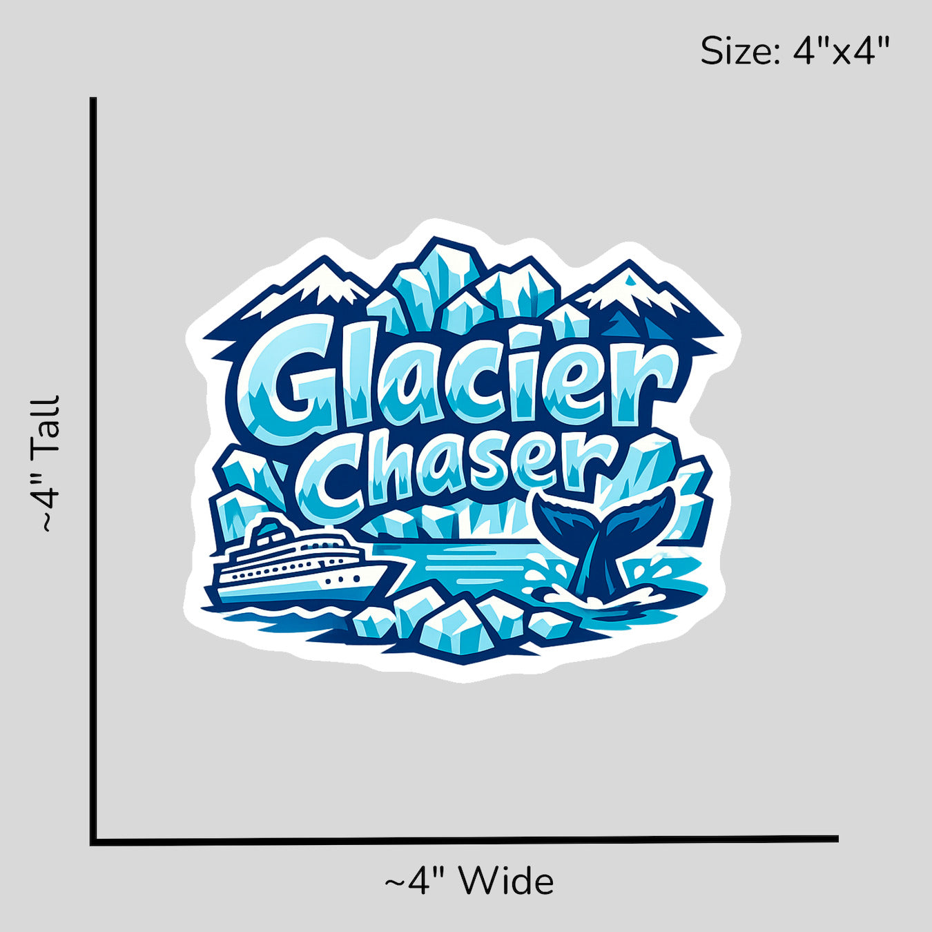 Glacier Chaser - Size Reference Mockup
