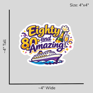 Eighty and Amazing - Size Reference Mockup