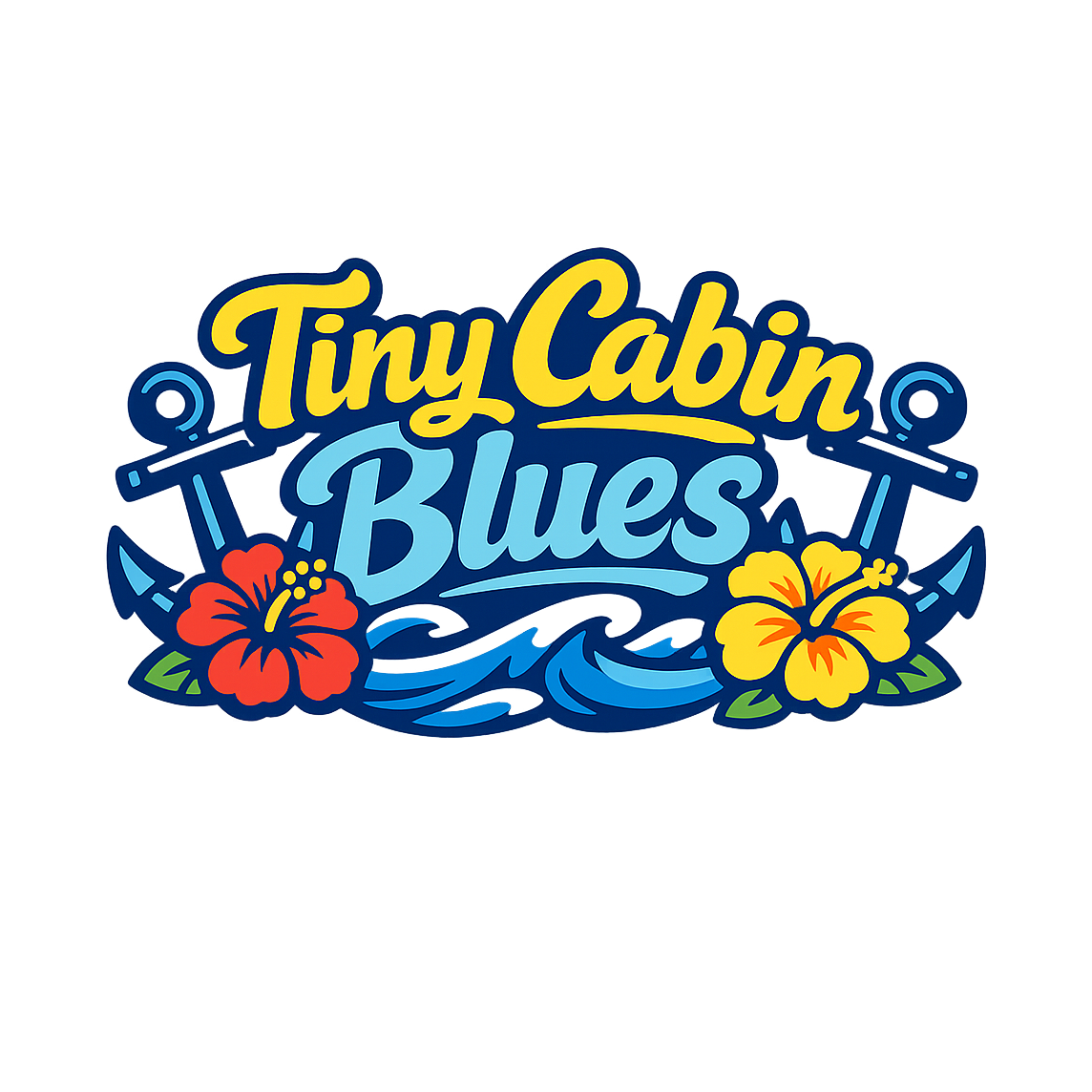 Tiny Cabin Blues - Bordered Artwork