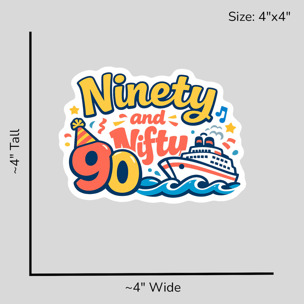 Ninety and Nifty - Size Reference Mockup