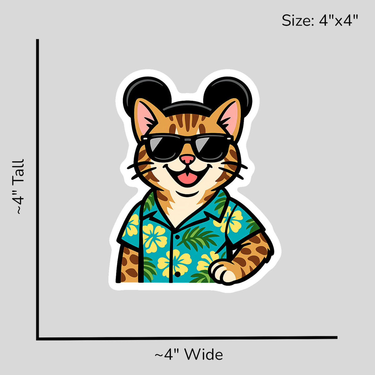 Magic Bengal Cat - Size Reference Mockup