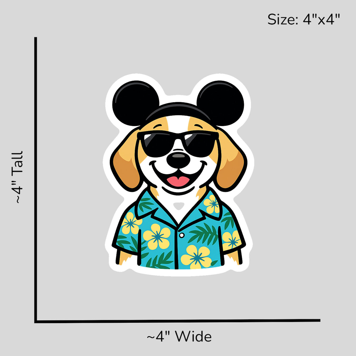 Magic Lemon Beagle - Size Reference Mockup