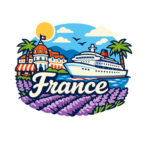 French Riviera Elegance - Bordered Artwork