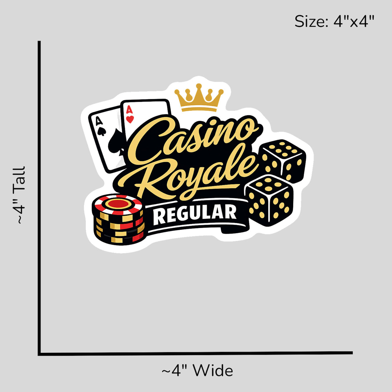 Casino Royale Regular - Size Reference Mockup