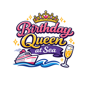 Birthday Queen at Sea - Bordered Artwork