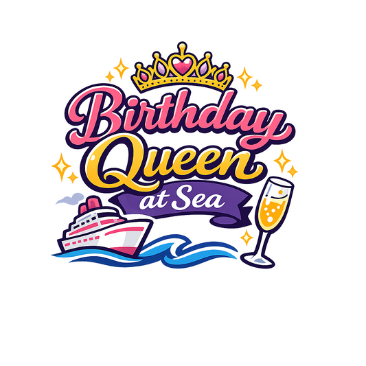 Birthday Queen at Sea - Bordered Artwork
