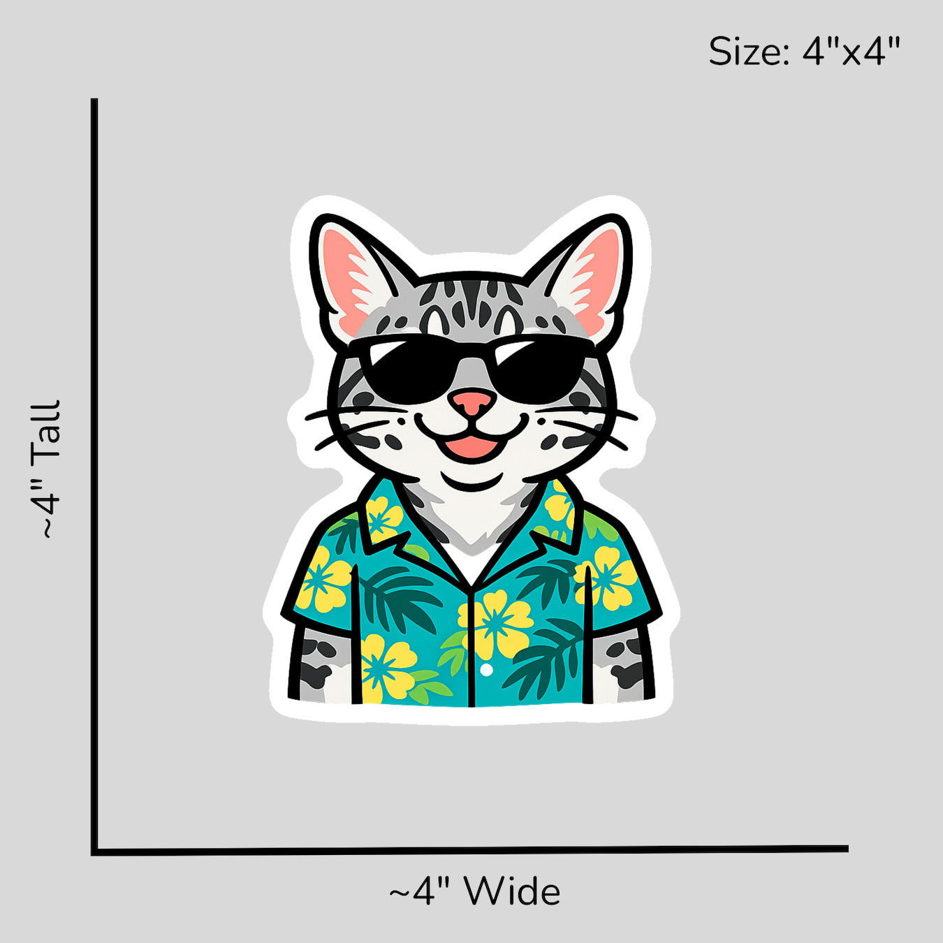 Tropical Silver Bengal - Size Reference Mockup