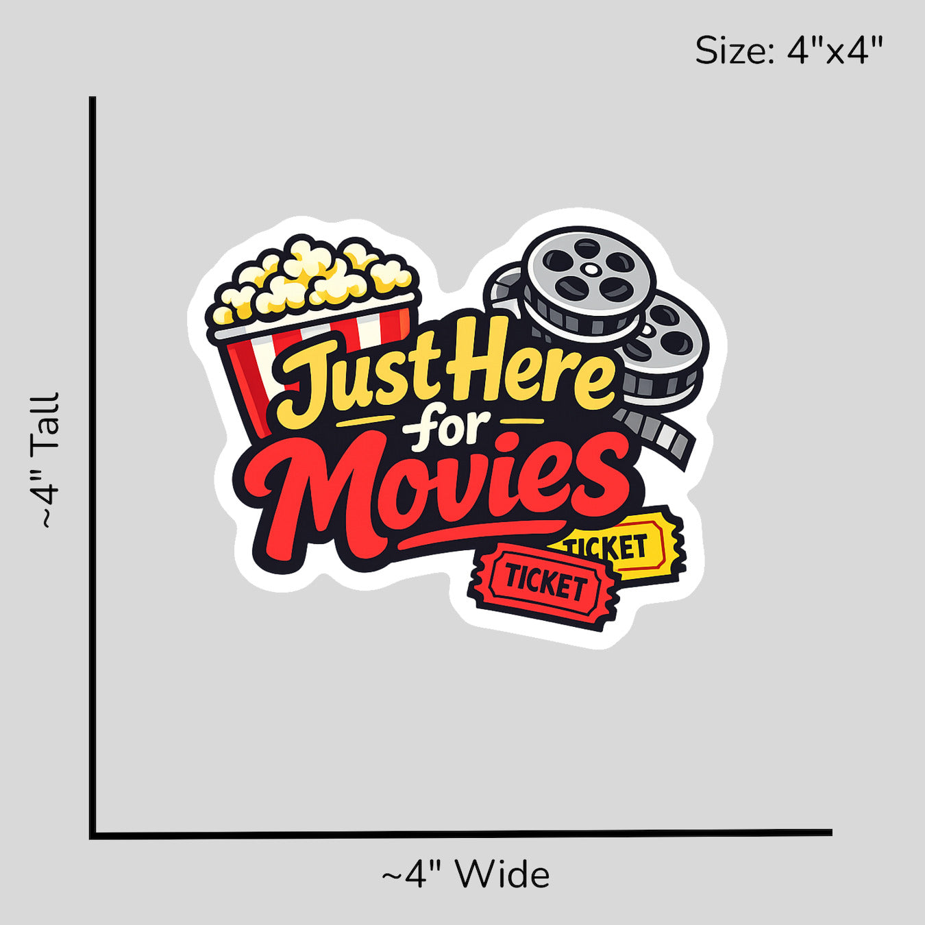 Just Here for Movies - Size Reference Mockup