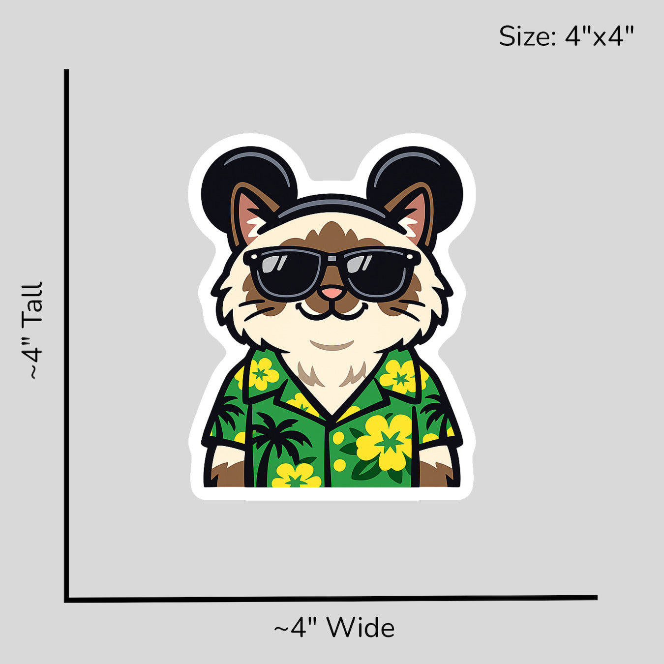 Magic Ragdoll Cat - Size Reference Mockup