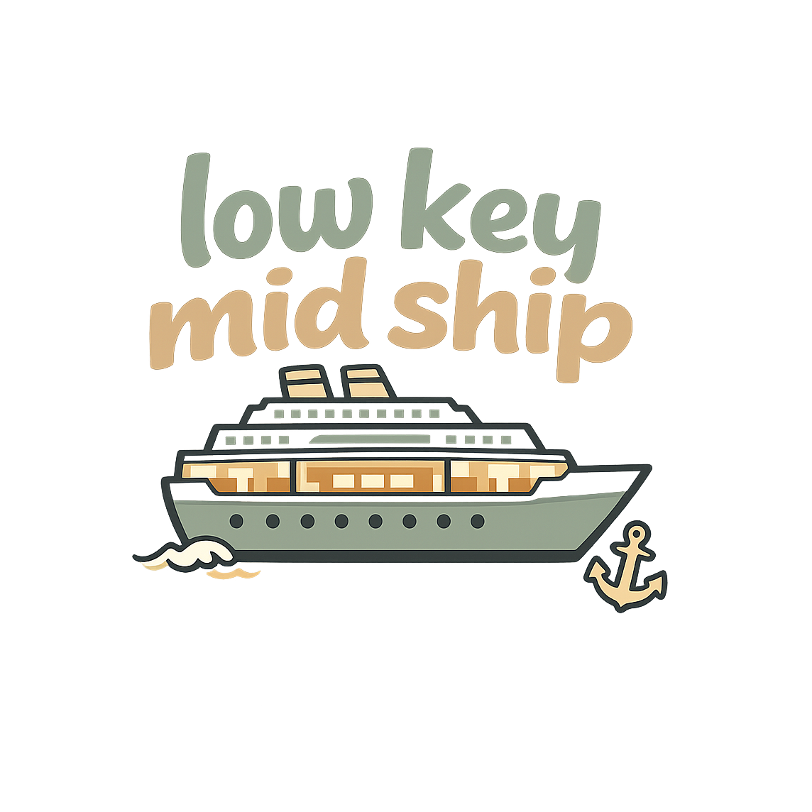 Low Key Mid Ship | Cruise Door Magnet – Cruise Magnets