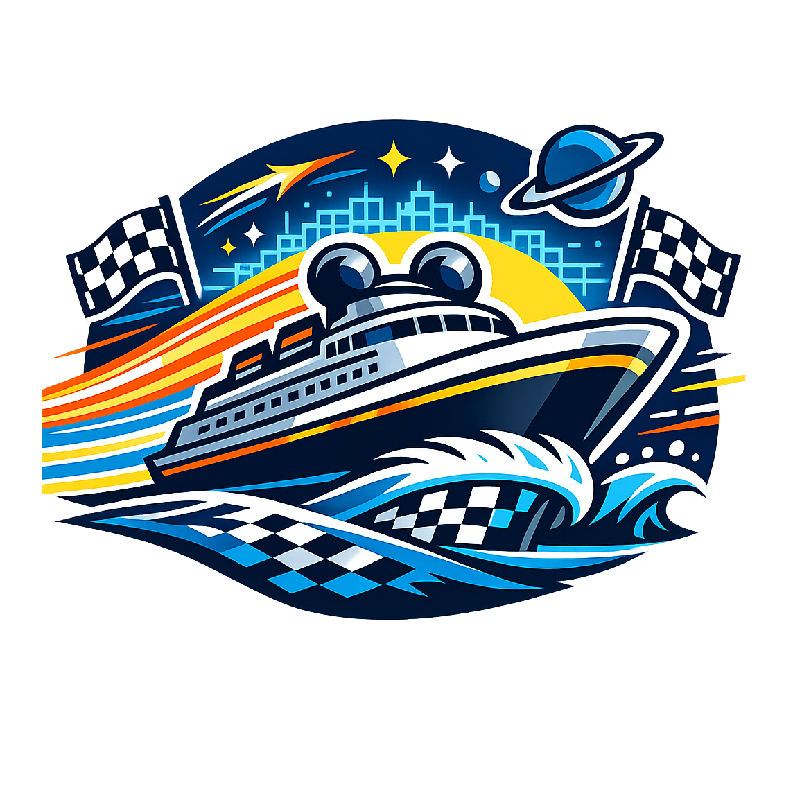 Speed Track Cruise - Bordered Artwork