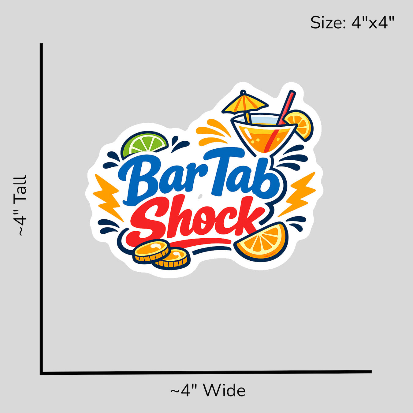 Bar Tab Shock - Size Reference Mockup