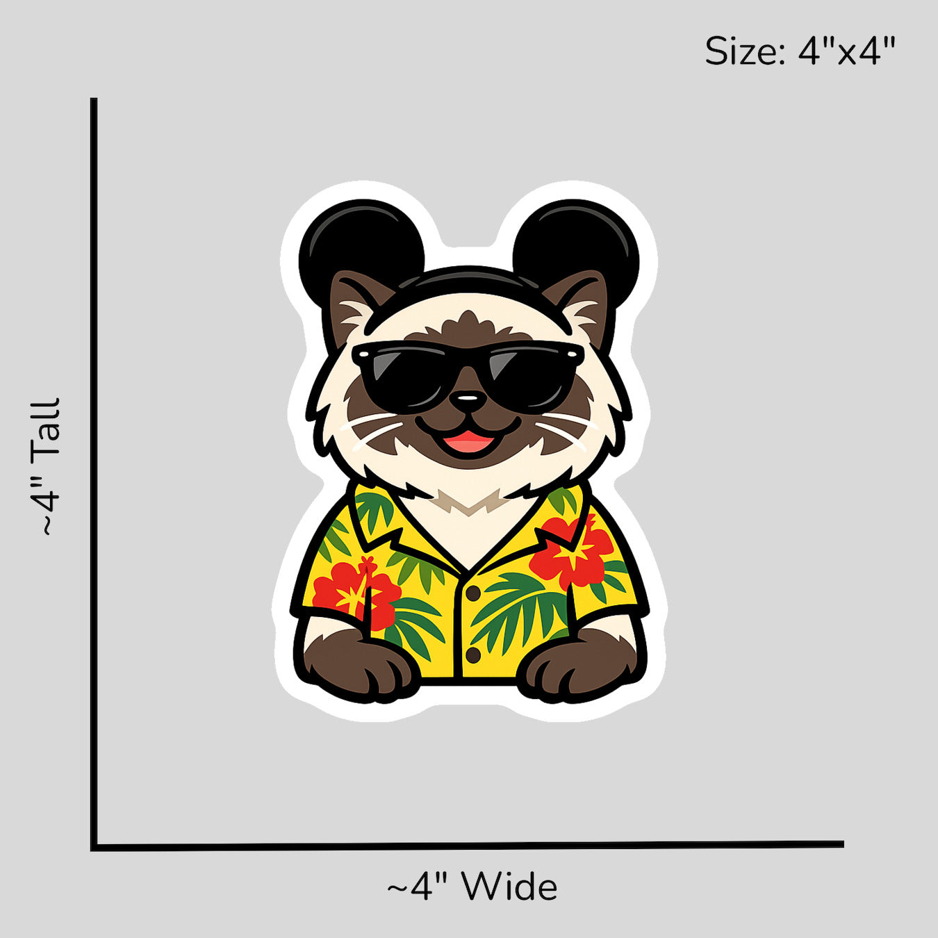 Magic Himalayan Cat - Size Reference Mockup